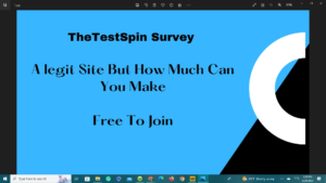TestSpin Survey is A legit Site But How Much Can You Make Free To Join
